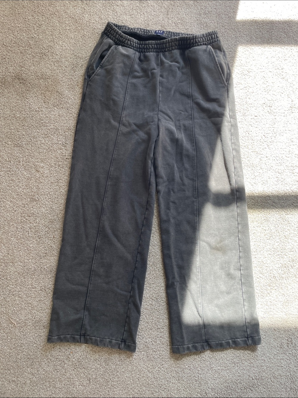NWOT GAP Women’s Charcoal Gray Wide-Leg Sweatpants